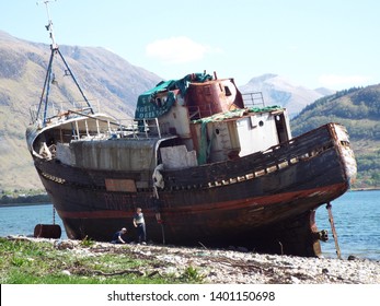 Derelict Trawler Scotland Near Fort William