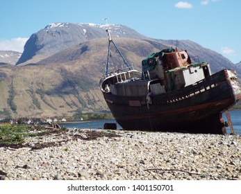 Derelict Trawler Scotland Near Fort William