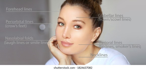 dermal filler treatments .Hyaluronic acid injections for specific areas.Correct wrinkles	 - Shutterstock ID 1824637082