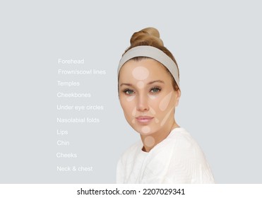 dermal filler treatments .Hyaluronic acid injections for specific areas.Correct wrinkles	 - Shutterstock ID 2207029341