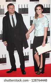 Dermot O'Leary And Dee Koppang Arriving At The 2013 Elle Style Awards, At The Savoy, London. 11/02/2013 Picture By: Alexandra Glen