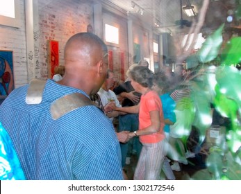 Café Des Amis, Breaux Bridge, Louisiana, Dancing To The Zydeco Breakfast, June 12, 2004 