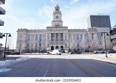 Des Moines, IAUSA - Feb 2022: Photograph Of The Polk County Historic Courthouse