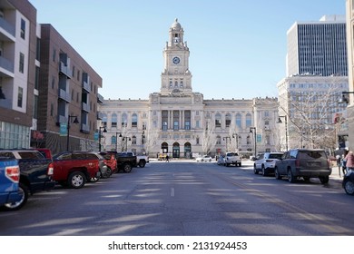 Des Moines, IAUSA - Feb 2022: Photograph Of The Polk County Historic Courthouse