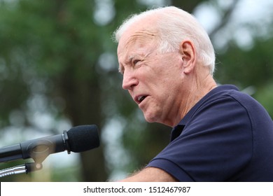 Des Moines, Iowa - September 21, 2019:  Joe Biden, Democratic presidential candidate, attending a political rally.