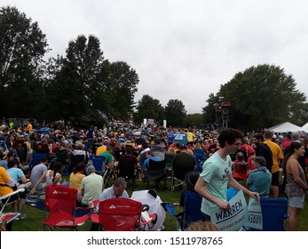 Des Moines, Iowa / US - September 21, 2019: A Crowd Of Supporters Listen To 2020 Presidential Candidates At The Polk County Democratic Party Steak Fry. 135043