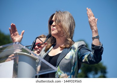 Des Moines, Iowa, USA - June 8, 2019.
Author, lecturer and Presidential Candidate Marianne Williamson speaks at the Capital City Pride Festival Meet the Candidates forum in Des Moines, Iowa.