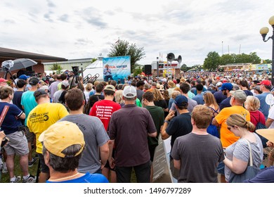 Des Monies, Iowa / USA - August 11, 2019: 2020 Democratic Presidential Candidate Senator Michael Bennet Stump At The Iowa State Fair.