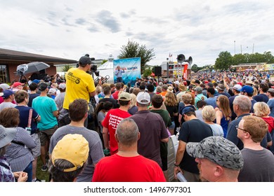 Des Monies, Iowa / USA - August 11, 2019: 2020 Democratic Presidential Candidate Senator Michael Bennet Stump At The Iowa State Fair.