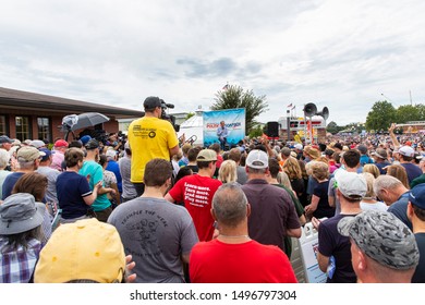 Des Monies, Iowa / USA - August 11, 2019: 2020 Democratic Presidential Candidate Senator Michael Bennet Stump At The Iowa State Fair.