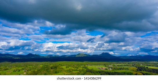 The Chaîne Des Puys, In Auvergne, Classified By UNESCO As A World Heritage Site