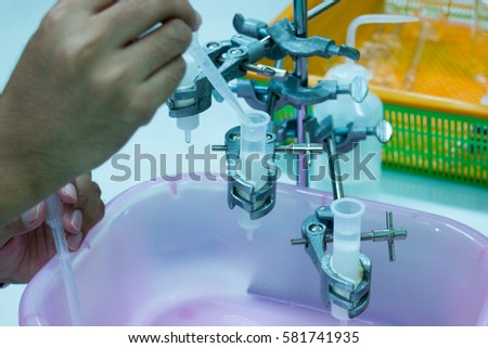 Desalting column tests in lab.