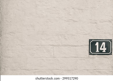 Painted House Number 14 Sign On Wall Images Stock Photos Vectors Shutterstock