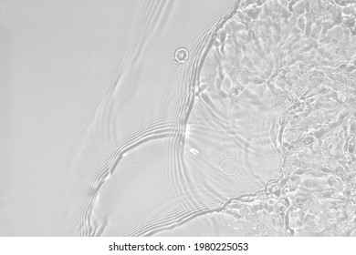 Desaturated transparent clear calm water surface texture with ripples, splashes Abstract nature background. White-grey water waves in sunlight Copy space Cosmetic moisturizer micellar toner emulsion - Shutterstock ID 1980225053