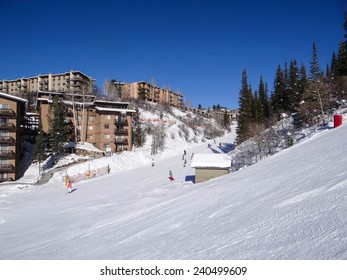 Descending Into Base Area Of  Steamboat Springs Ski Area, Colorado