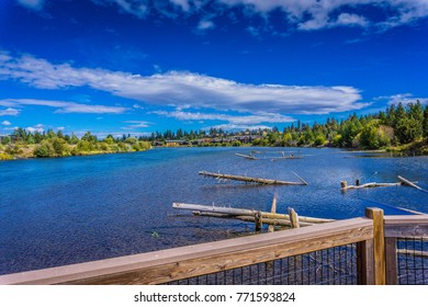 Deschutes River In Downtown Bend Oregon