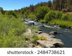 The Deschutes River flows right through the Cline Falls State Scenic Viewpoint. 