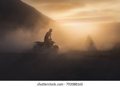 Desert Bike Rider From Sakhir Hills, Bahrain Taken On Dec 2017