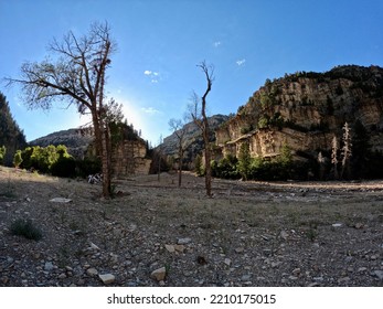 Desert Canyon Washed Out From Flash Flood.