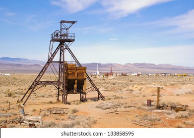  desert Ghost town mining shaft head
