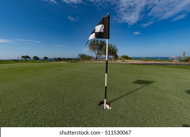 Desert Golf Course Green In Baja California