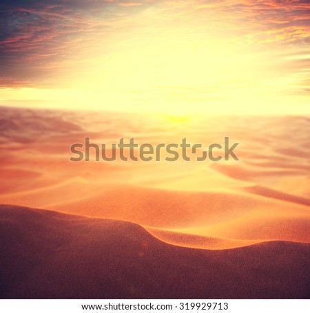 Similar – Image, Stock Photo Sahara Sunrise Environment