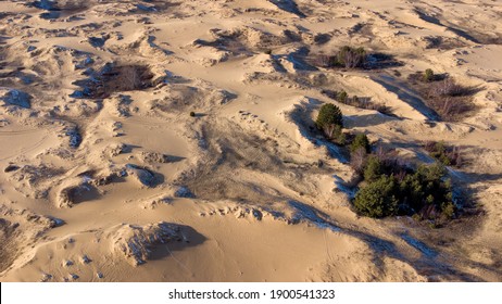 paysage désertique, interminables dunes de sable dans le désert Oleshky Sands