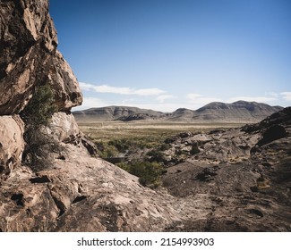 The Desert Landscape Outside Of El Paso, Texas