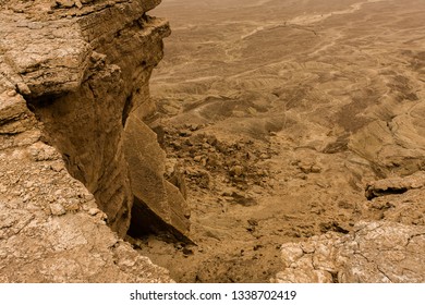 Desert Landscape Of A Plain Dawn The Rocky Plateau In Lower Najd, Saudi Arabia