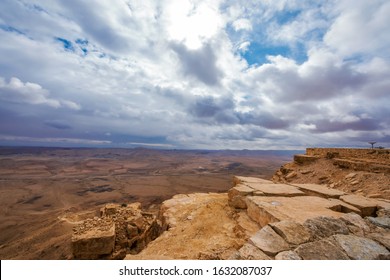 Desert landscape of Ramon Crater in the Negev desert. Israel.  - Shutterstock ID 1632087037