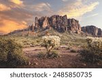 Desert Mountains - Superstition Mountains in Arizona Landscape 