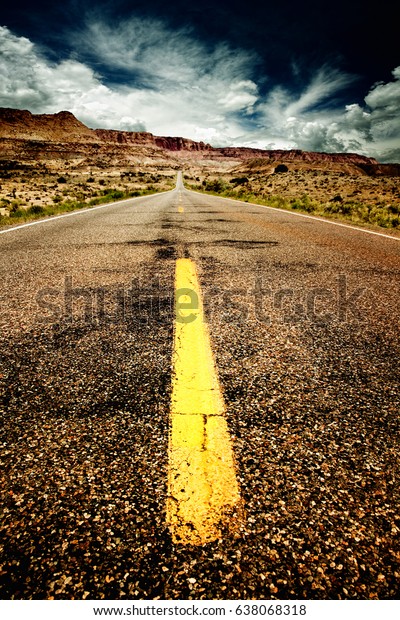 desert road in\
nevada