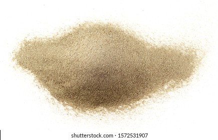 Desert Sand Dune Isolated On White Background And Texture, Top View