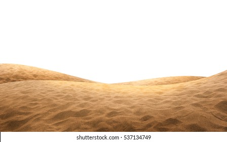 Desert sand isolated on white background