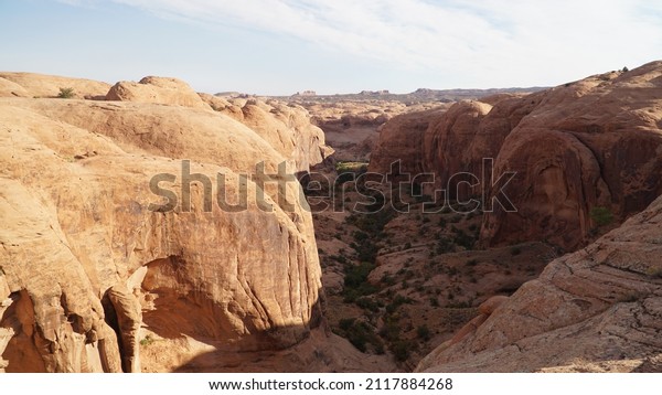 Desert sand landscapes in the Moab Sand flats
4v4 offroad vehicle area in Utah,
USA.