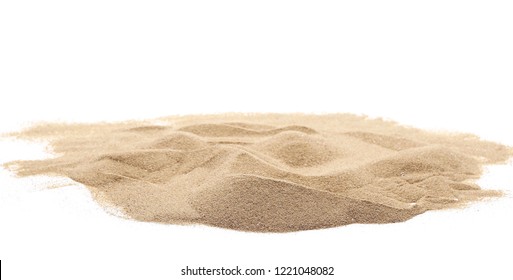 Desert sand pile, dune isolated on white background and texture, with clipping path - Shutterstock ID 1221048082