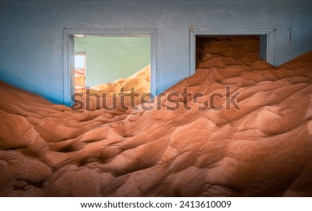Desert sands around the ghost city of Al Madam, United Arab Emirates