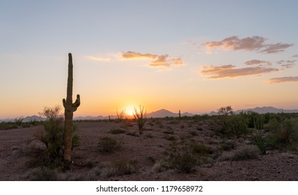 Desert Sunset Outside Yuma, Az