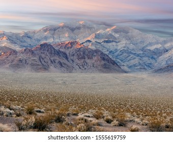 Desert Sunset Views Along US Hwy 95. Nye County, Nevada, USA.