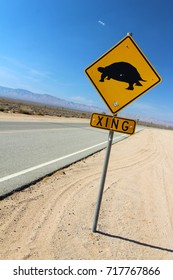 Desert Tortoise Crossing Sign, Mojave Desert, California