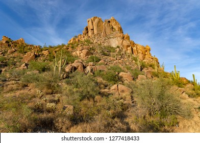 Desert trailhead at Pinnacle Peak in Scottsdale, Arizona.