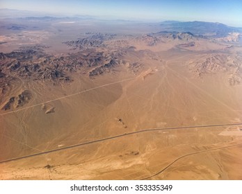 Desert view from the airplane.
