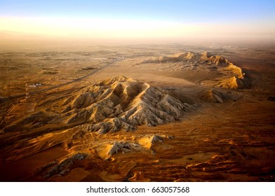  Desert view from hot air balloon.