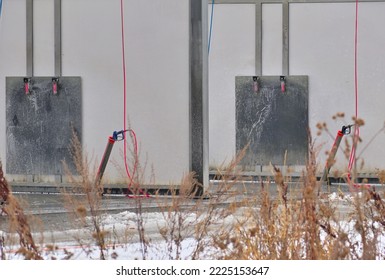 Deserted Car Wash On A Winter Day