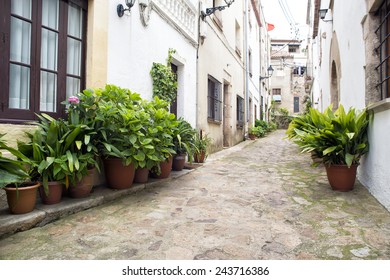 Deserted City Street. Europe.Spain