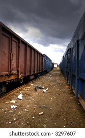 Deserted and empty trainyard