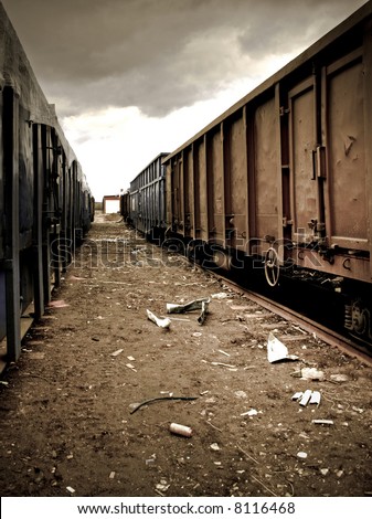 Deserted and empty trainyard