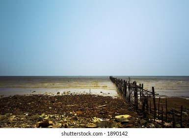 a deserted pier