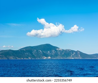 Deserted wild coast of a Greek island in the Aegean Sea - Shutterstock ID 2255356749