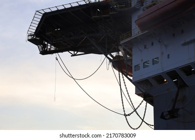 The Design Of The Bow Of The Oil Rig Against Sunset At Java Sea, Is Iconic And Inspired Many Anime, One Of Which Is The Ship In The One Piece Series